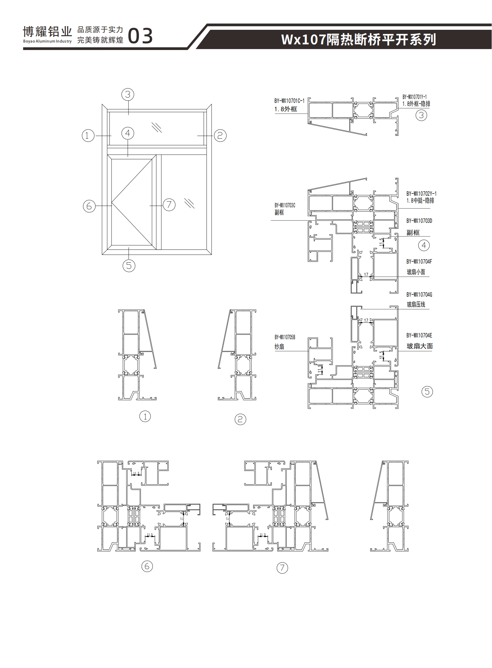 Wx107隔热断桥平开系列