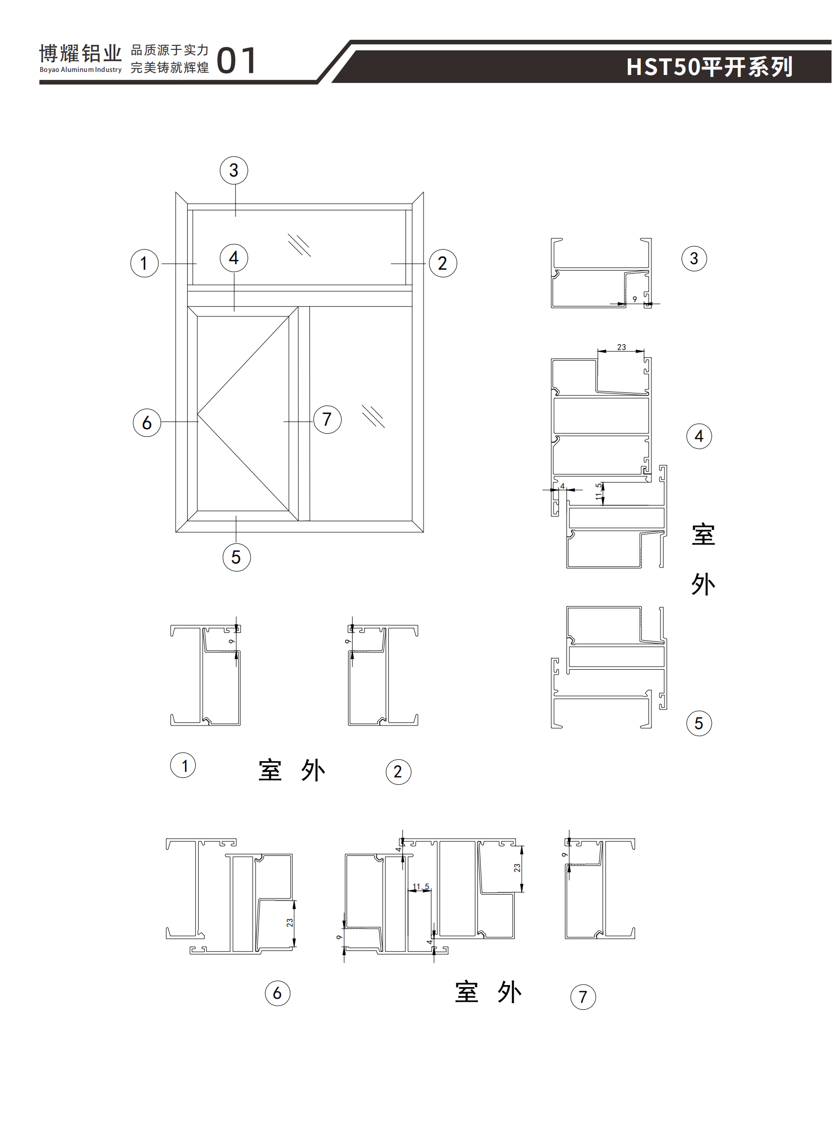 HST50平开系列